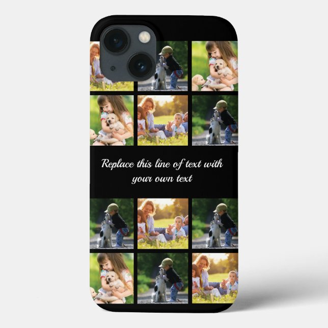 Personalise photo collage and text Case-Mate iPhon iPhone Case (Back)