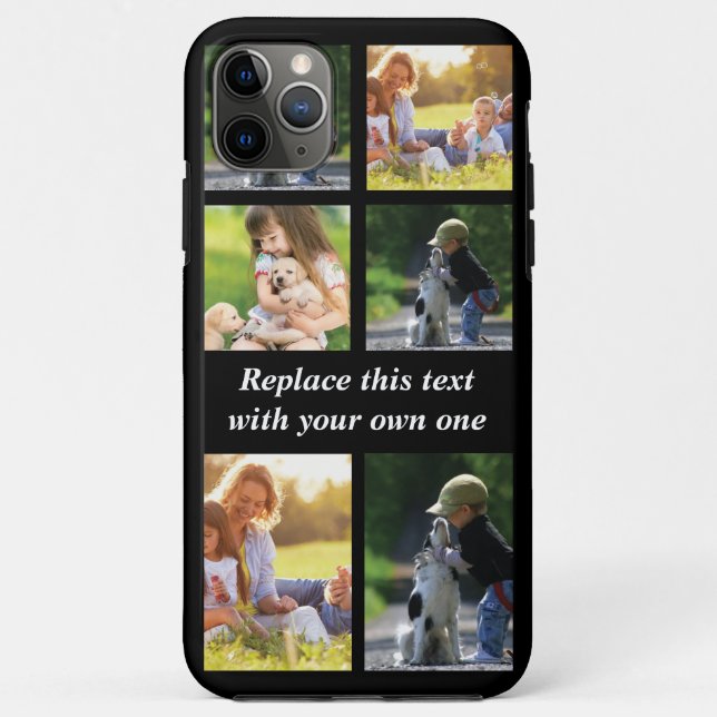 Personalise photo collage and text Case-Mate iPhon iPhone Case (Back)