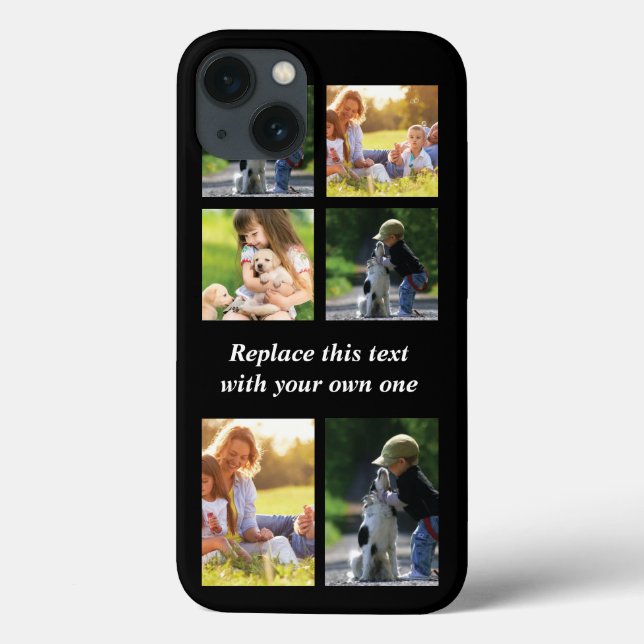 Personalise photo collage and text Case-Mate iPhon iPhone Case (Back)