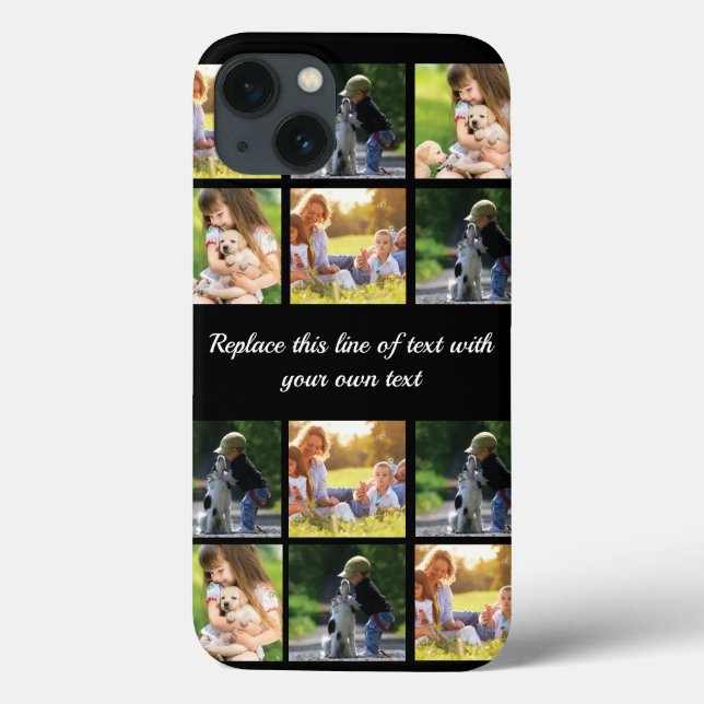 Personalise photo collage and text Case-Mate iPhon iPhone Case (Back)