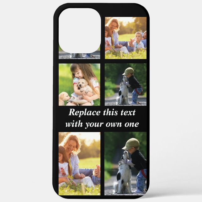 Personalise photo collage and text Case-Mate iPhon iPhone Case (Back)