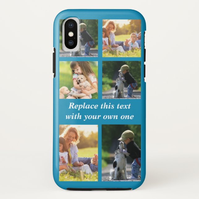 Personalise photo collage and text Case-Mate iPhon iPhone Case (Back)