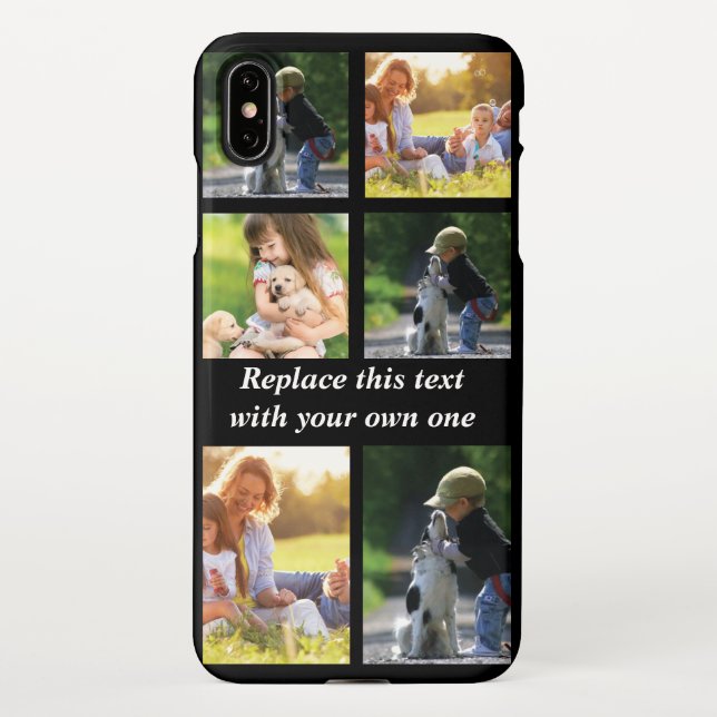 Personalise photo collage and text Case-Mate iPhon iPhone Case (Back)