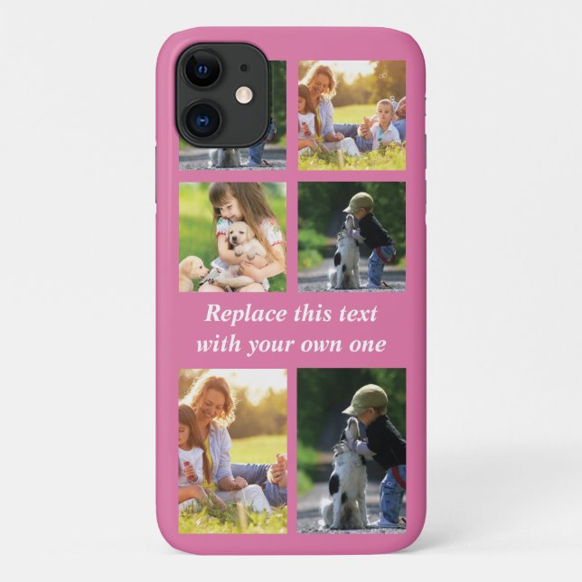 Personalise photo collage and text Case-Mate iPhon iPhone Case (Back)