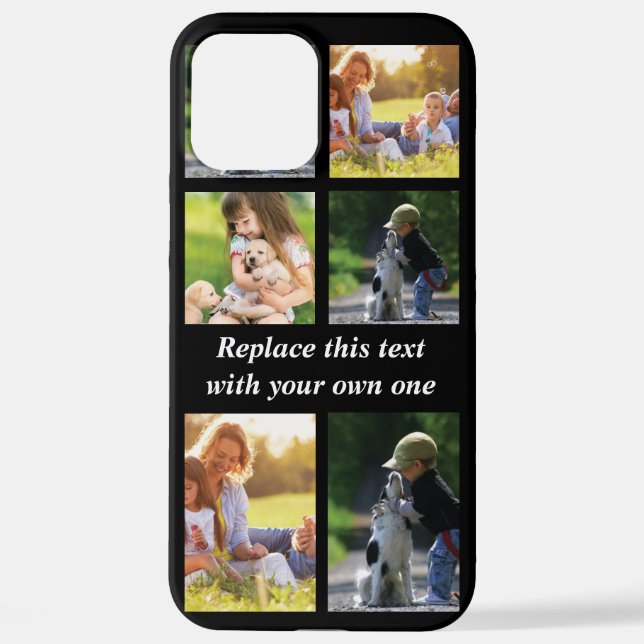 Personalise photo collage and text Case-Mate iPhon iPhone Case (Back)
