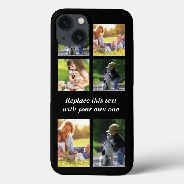Personalise photo collage and text Case-Mate iPhon iPhone Case (Back)