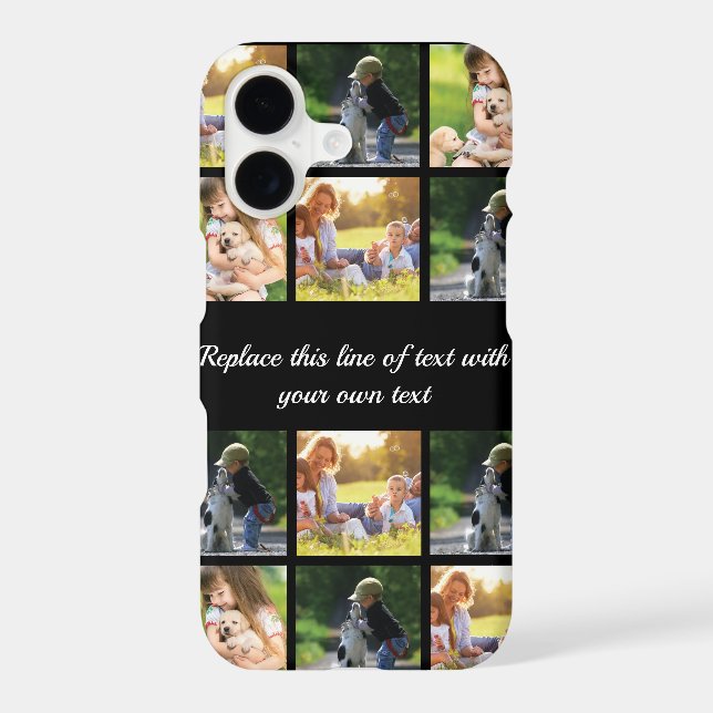 Personalise photo collage and text Case-Mate iPhon iPhone Case (Back)