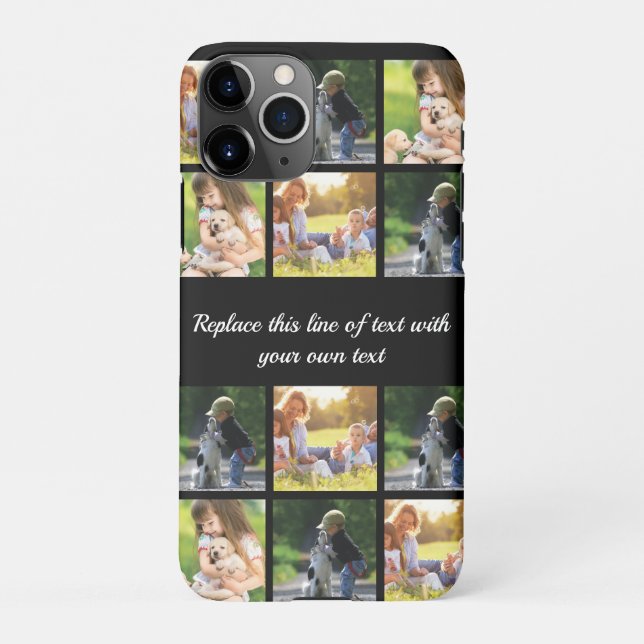 Personalise photo collage and text Case-Mate iPhon iPhone Case (Back)