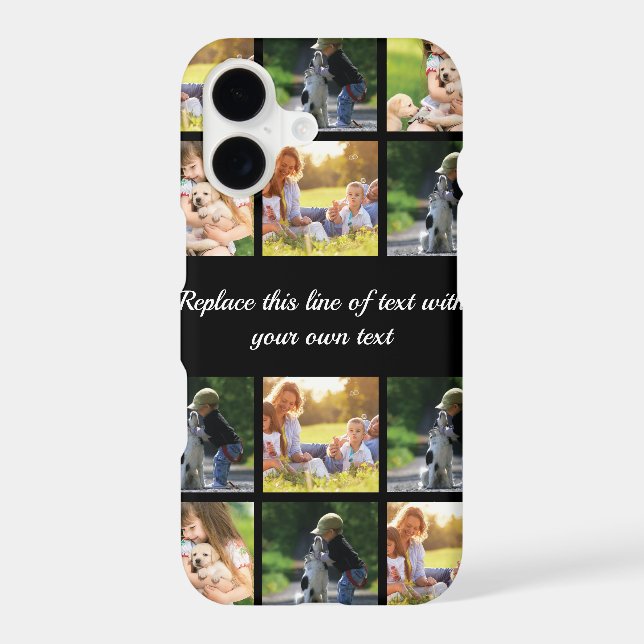 Personalise photo collage and text Case-Mate iPhon iPhone Case (Back)