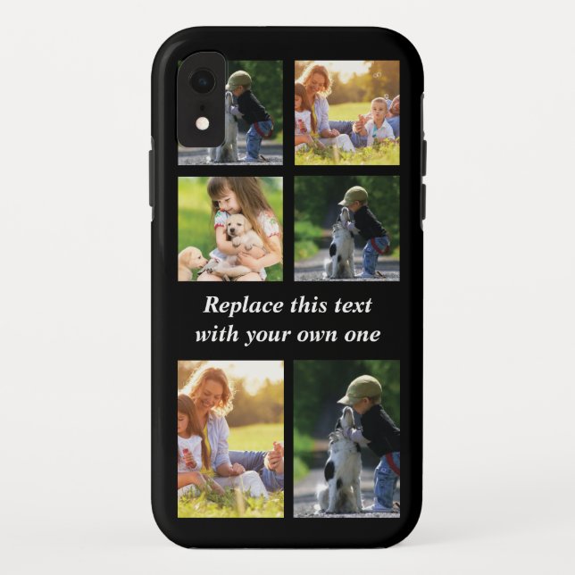 Personalise photo collage and text Case-Mate iPhon iPhone Case (Back)