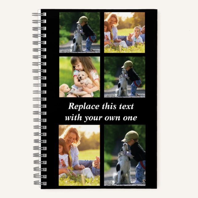 Personalise photo collage and text Case-Mate iPhon Notebook (Front)