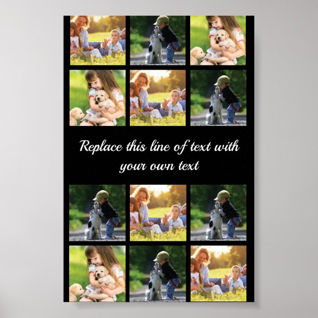 Personalise photo collage and text Case-Mate iPhon Poster (Front)
