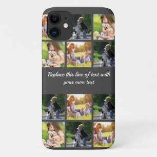 Personalise photo collage and text iPhone 11 case