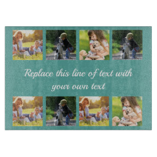 Personalise photo collage and text fleece blanket cutting board