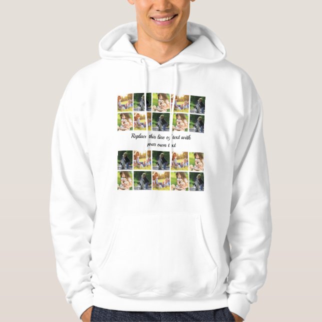Personalise photo collage and text hoodie (Front)