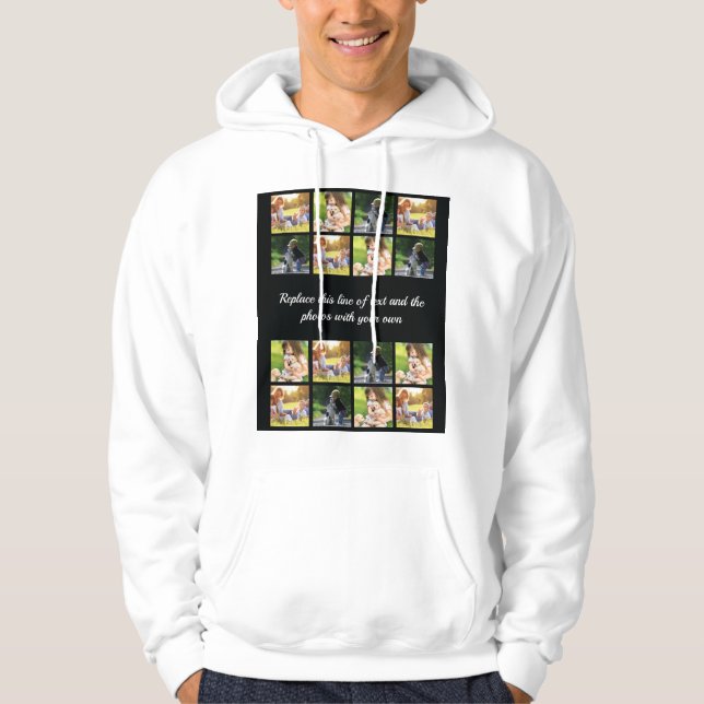 Personalise photo collage and text hoodie (Front)