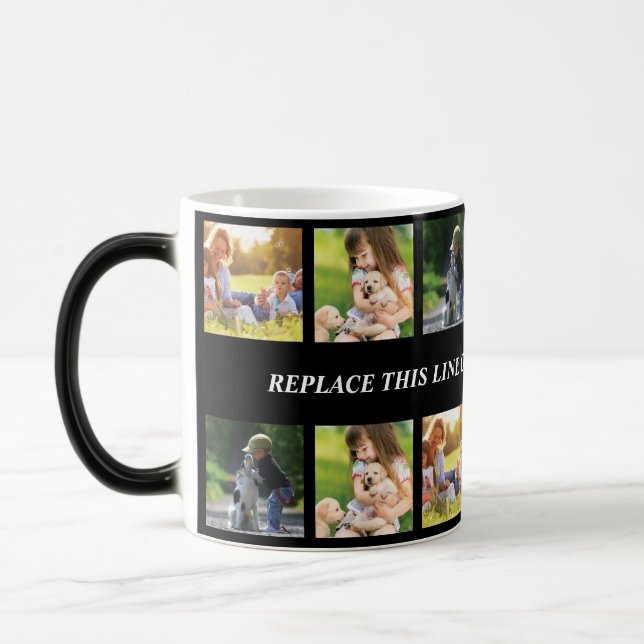 Personalise photo collage and text magic mug (Left)