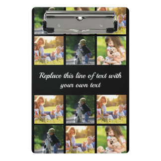 Personalise photo collage and text mini clipboard