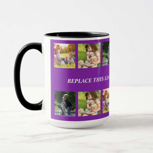 Personalise photo collage and text mug (Left)