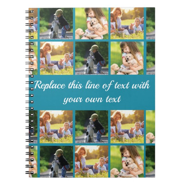 Personalise photo collage and text notebook (Front)