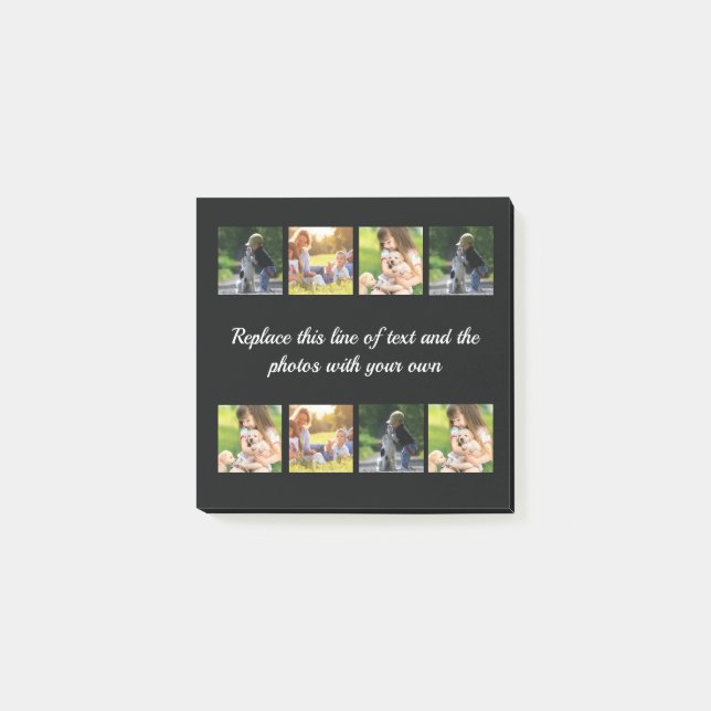 Personalise photo collage and text post-it notes (Front)