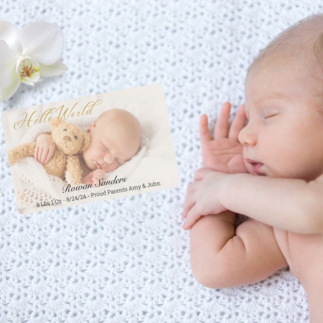 Personalise Photo Newborn Baby Announcement Cards (Creator Uploaded)