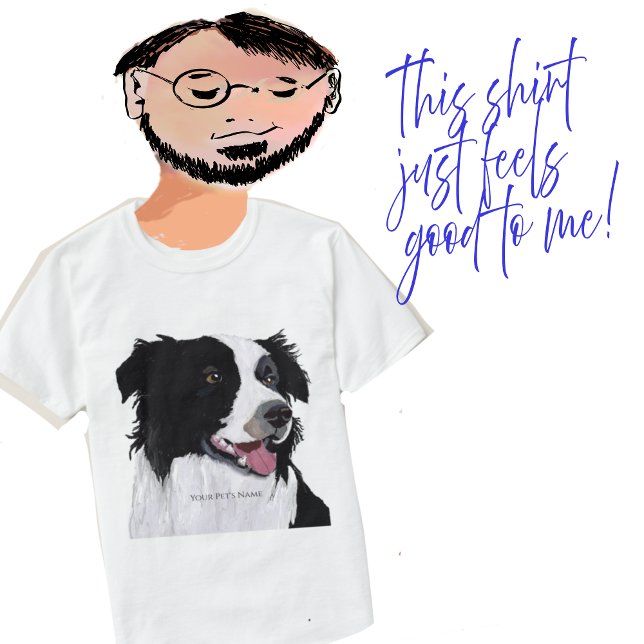 Personalise photo & text Border Collie T-Shirt (Creator Uploaded)