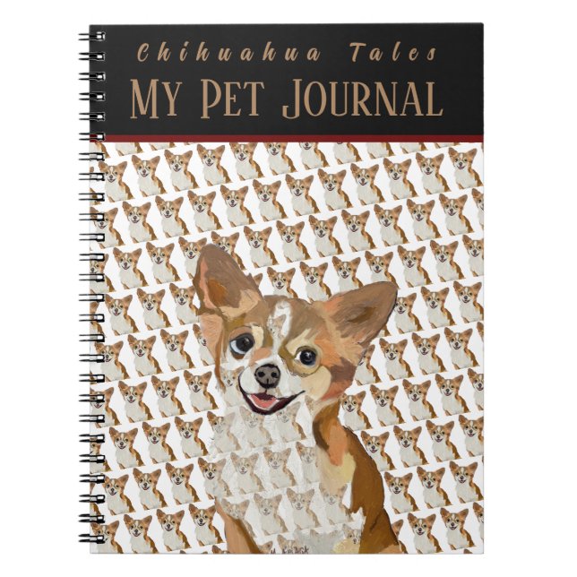 Personalise photo & text Chihuahuas Pet Journal (Front)