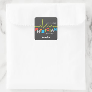 Personalise, Physician Assistant Week Awesome Square Sticker