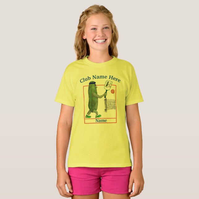 Personalise Pickleball Club Fun  T-Shirt (Front Full)