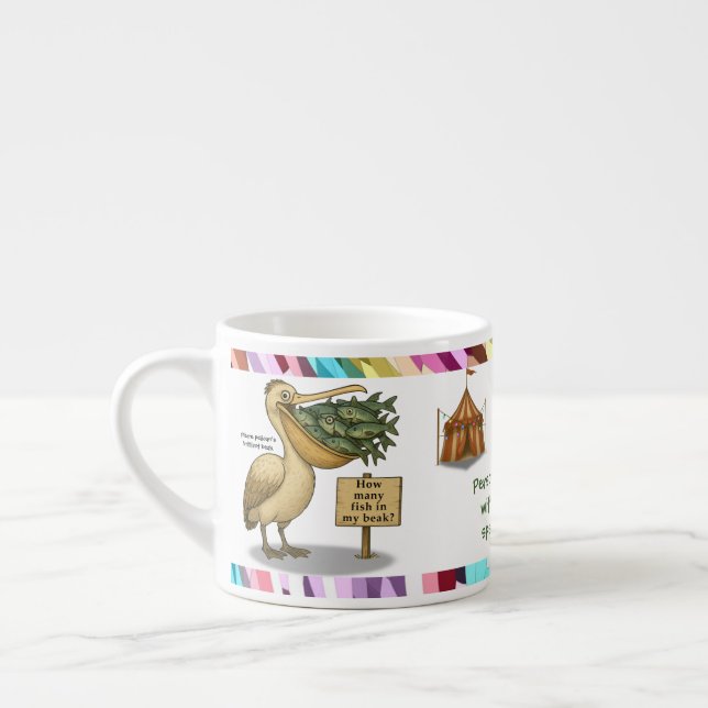 Personalise: Pierre pelican's brilliant beak Espresso Cup (Left)