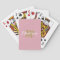 Personalise Pink Gold Monogram Girly Playing Cards