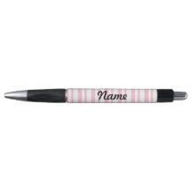 Personalise Pink Stripe Pen