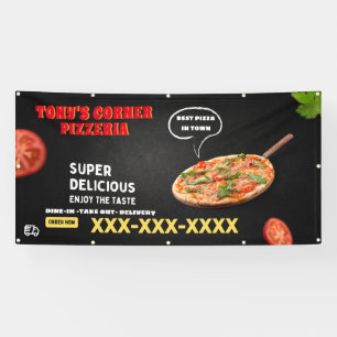 Personalise Pizza Shop Business Large  Banner