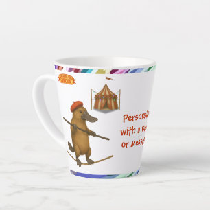 Personalise Plato platypus tightrope walker Latte Mug