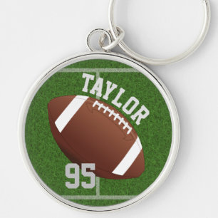 Personalise player Name and Number Football Key Ring