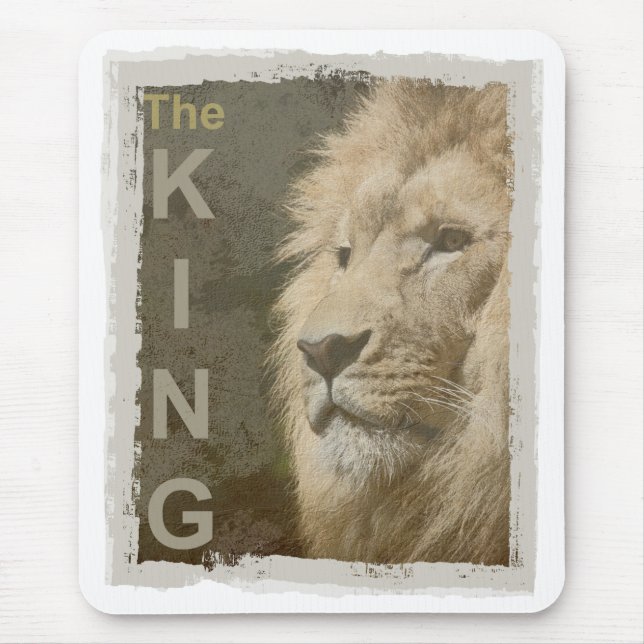 Personalise Pop Art Picture Lion Head Template Mouse Pad (Front)