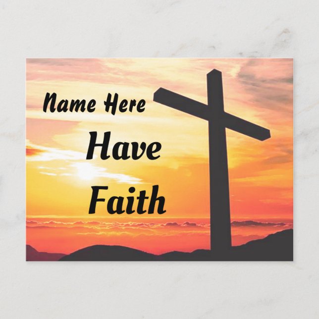 Personalise Postcard Have Faith (Front)