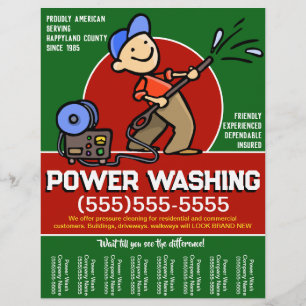 Personalise! Power Washing Pressure Cleaning Promo Flyer