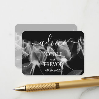 Personalise: Pretty X-Ray Flowers Wedding Advice Card