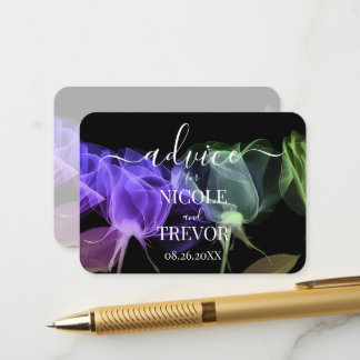 Personalise: Pretty X-Ray Flowers Wedding Advice Card