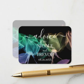 Personalise: Pretty X-Ray Flowers Wedding Advice Card