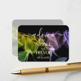 Personalise: Pretty X-Ray Flowers Wedding Advice Card