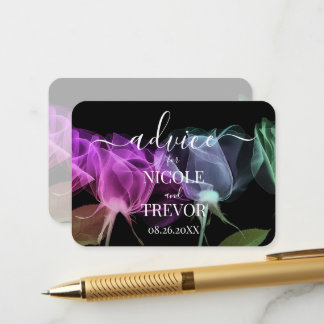 Personalise: Pretty X-Ray Flowers Wedding Advice Card