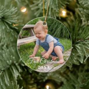 personalise professional Christmas custom Ceramic Ornament