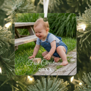 personalise professional custom Metal Square Tree Decoration