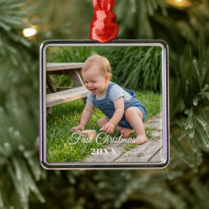 personalise professional Premium Square Metal Ornament