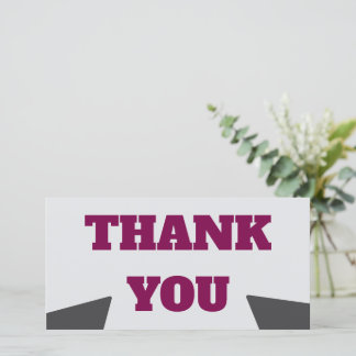 Personalise professional templet 8" x 4" thank you card