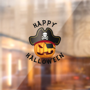 Personalise Pumpkin Pirate Window Cling