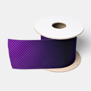 Personalise Purple black carbon fibre patterned Satin Ribbon